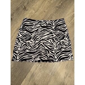 Divided size 12 animal print black-and-white miniskirt Spring Summer Lined